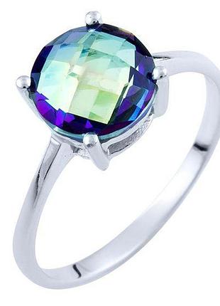 Серебряное кольцо proba с мистик топазом 4.617ct, вес изделия 2,59 гр (1734346) 16.5 размер