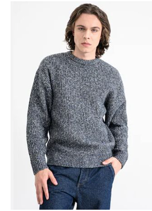 Теплий джемпер светр, кольору синього меланж, від george casual. l