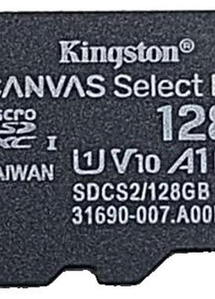 Карта флэш памяти б/у kingston 128gb microsdxc uhs-i u1 v10 a1 canvas select plus