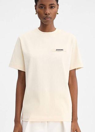 Стильна трендова базова футболка jacquemus р.s/m нова