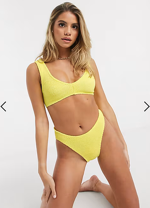 Яскравий неоновий топ верх від купальника жатка asos