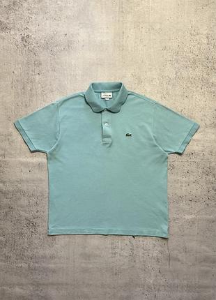 Оригінальна чоловіча голуба поло lacoste в ідеальному стані розмір l