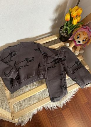 Костюм zara з собачками розмір - 98 (2-3 роки) стан - чудовий