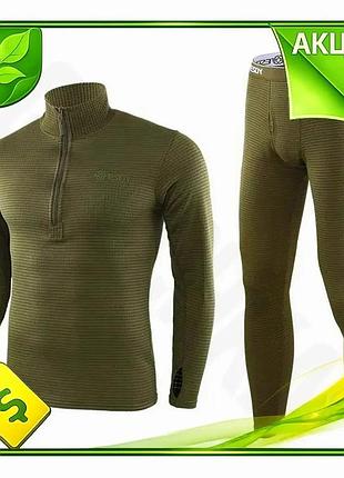 Ve комплект термобілизни kiborg thermal new version для чоловіків зимовий оливковий одяг для холодної n6w_ver