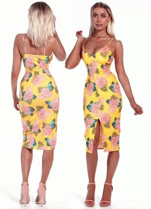 Распродажа платье missguided миди с разрезом