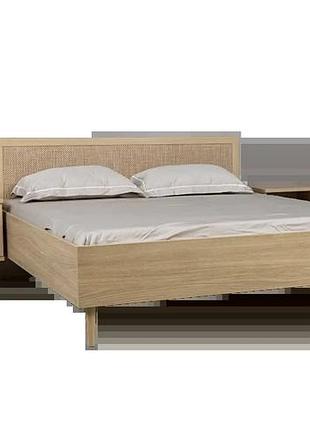 Кровать двуспальная каласетта 160х200 дсп/мдф дуб элеганс (938759)