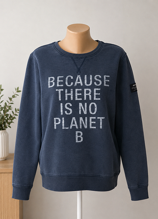 Свитшот с надписью "because there is no planet b" - стиль и смысл размер: m (унисекс, подойдет и на s-l в зависимости от посадки), хлопок