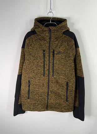 Revolution race tornado hood fleece mens brown black full zip gorpcore xl size