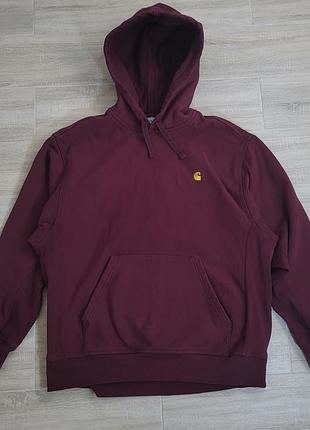 Худи carhartt hooded american script sweat утепленный