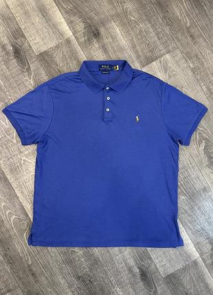 Polo ralph lauren custom slim fit синє 100% бавовна оригінал