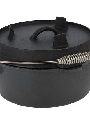Чугунная кастрюля-гриль bbq line с крышкой 3.5 л