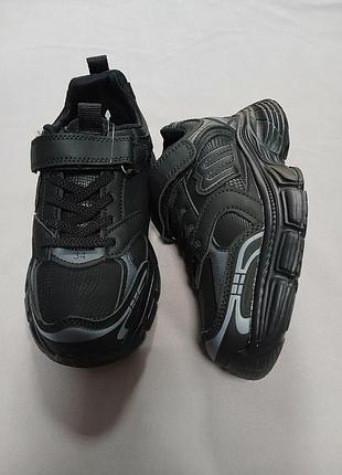 Кроссовки черные для мальчика 34, 35, 36, 37, 38, 39 размеры