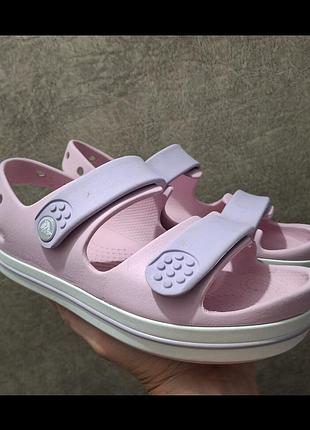 Сандалии crocs crocband cruiser sandal для девочки, размер j3, 34-35, на ножку макс 21,5 см, розовые