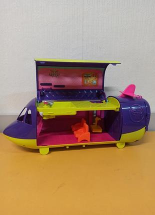 Ігровий набір літак будинок поллі покет polly pocket stunt n style jet,