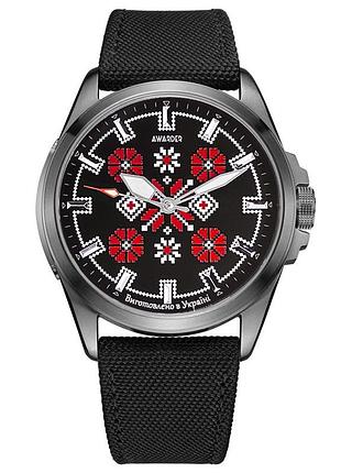 Awarder embroidery silver-red black battery 10atm
