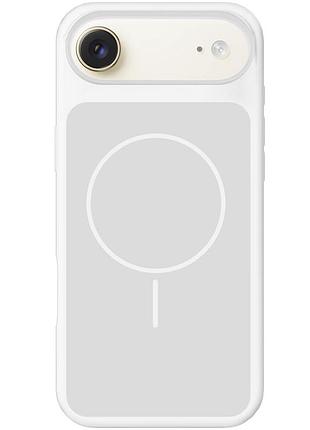 Чехол silk duo color (aa) no logo with magnetic fit для apple iphone 17 air (6.5") white