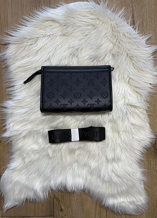 Сумка через плечо louis vuitton (lv) черная 22 x 14,5 см