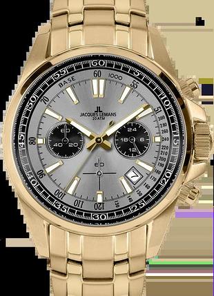 Годинник чоловічий jacques lemans liverpool 1-2117zo сталевий корпус wr 200 м сірий циферблат