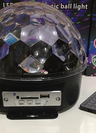Диско куля music ball з usb, sd та bluetooth для відтворення музики - art-212/2479