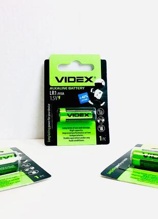 Алюминиевая щелочная батарейка videx lr1/910, алкалиновый элемент питания — 1 шт