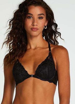Жіночий бюстгальтер hunkemöller з мереживом розмір 85d чорний