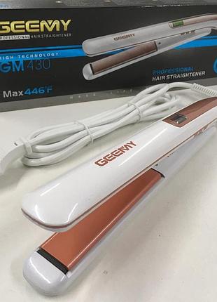 Профессиональный выпрямитель для волос gemei gm-430 с керамическими пластинами — профессиональный утюжок для салонов и дома