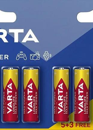 Батарейки varta longlife max power aa lr6 1шт— надійне джерело живлення для пристроїв тривалого користування