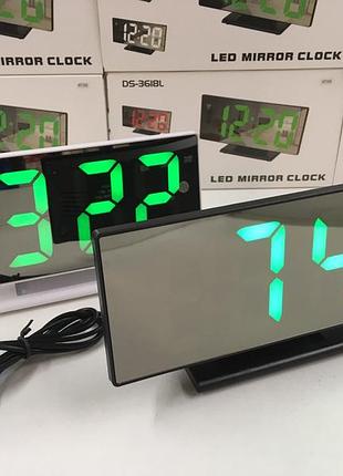 Електронний настільний годинник ds-3618l з led-дисплеєм 5096 wl 1220