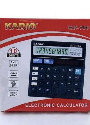 Электронный калькулятор kadio kd-512-2/3284 с 10-значным дисплеем, компактный настольный арифмометр