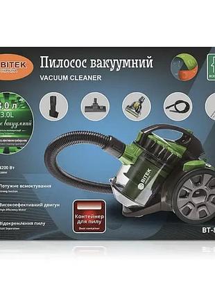 Мощный пылесос bitek bt-8663g 4200 вт с пылесборником 3,0 л