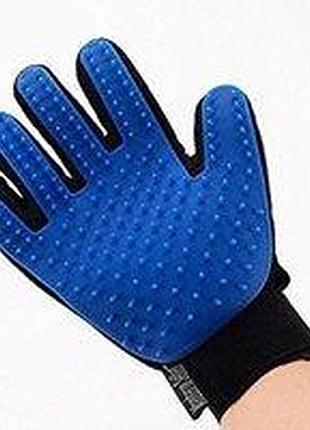 Універсальні рукавички для догляду за тваринами pet glove mod-208 — рукавичка для вичісування шерсті та масажу тварин