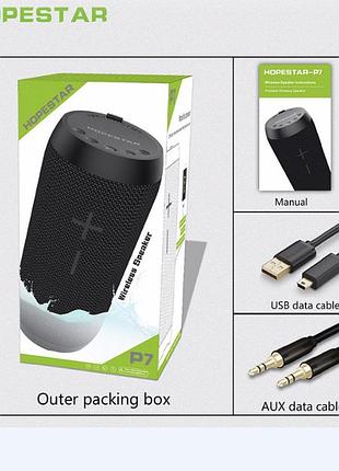 Портативна бездротова колонка hopestar p-7 з міцним корпусом, usb і aux-підключенням