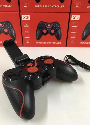 Бездротовий ігровий джойстик wireless controller t3/x3/7223/7723 з телескопічним тримачем для смартфона