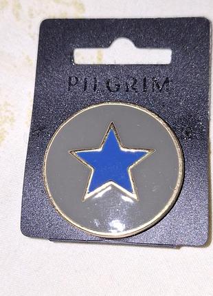 Pilgrim данные стильная подвеска кулон на магните брошь. диаметр 4 см. новая