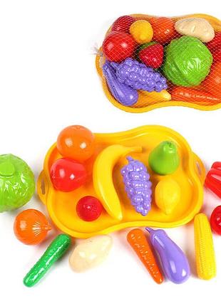 Яркий образовательный набор фруктов и овощей "technok toys"