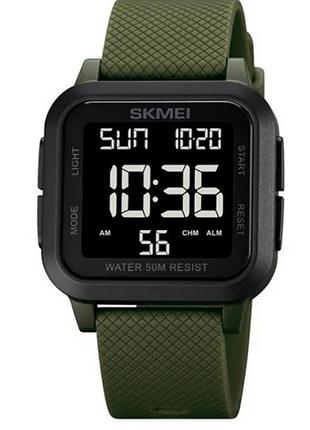 Наручний годинник skmei 1894agbk у стильному кольорі army green/black