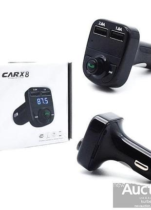 Bluetooth fm-модулятор car-x8 с двойным usb зарядным устройством для автомобиля