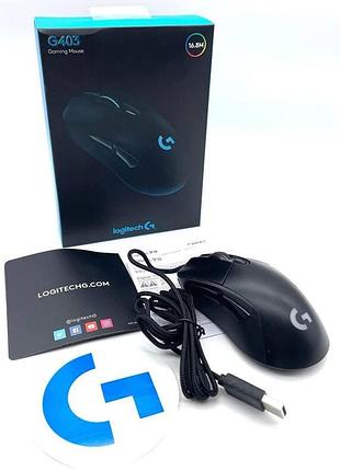 Игровая проводная мышь logitech g403, 12000 dpi для геймеров