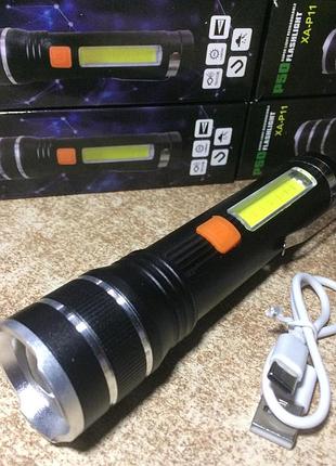 Мощный тактический фонарь police bl p11 p50 с usb-зарядкой, яркий портативный led фонарь для кемпинга и безопасности
