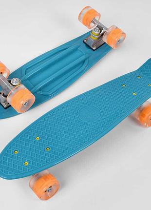 Бірюзовий пенні борд best board з підсвічуванням