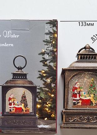 Новогодний декоративный ночник-фонарь wdl-24072/0144 с led-подсветкой и музыкой, праздничный настольный светильник