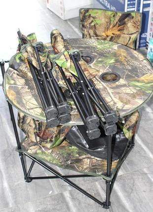 Складний туристичний стіл з 4 складними стільцями gp 4264 — портативний набір для пікніка та кемпінгу