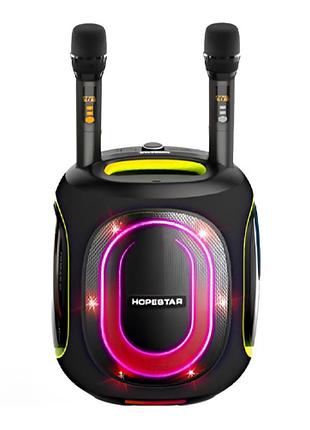 Мощная беспроводная портативная колонка hopestar party box 600 300w с микрофонами — bluetooth, портативная аудиосистема для