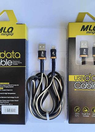 Высококачественный usb-кабель 2 м для iphone mlq 825q с прочной нейлоновой оплёткой