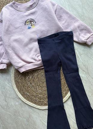 Збірний комплект світшот та кльош лосіни принцеси дісней zara 4 роки