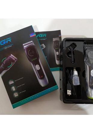 Профессиональная машинка для стрижки волос vgr v-028 с usb-зарядкой, беспроводной триммер для дома и салона