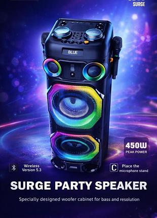 Мощная bluetooth-колонка lenyes s-885 450w с led-подсветкой