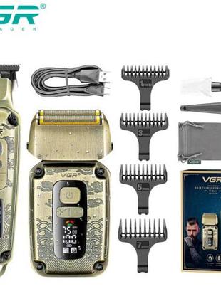 Профессиональный триммер для бороды и усов vgr v-641