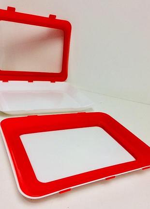 Вакуумные контейнеры для еды vacuum plates art-7370, одноразовые тарелки для хранения и транспортировки пищи (100 шт)