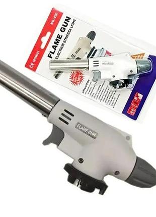 Портативна газова горілка з пьезопідпалом flame gun no 920 — компактна пальник для паяльних робіт та кемпінгу